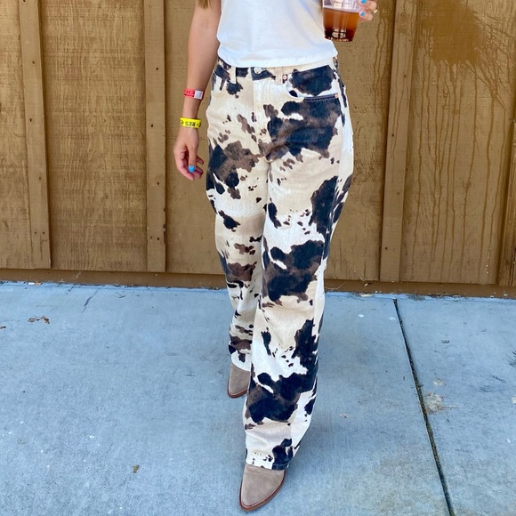 Piral Denim - Piral Cow Print Jeans XS The Cow Jeans